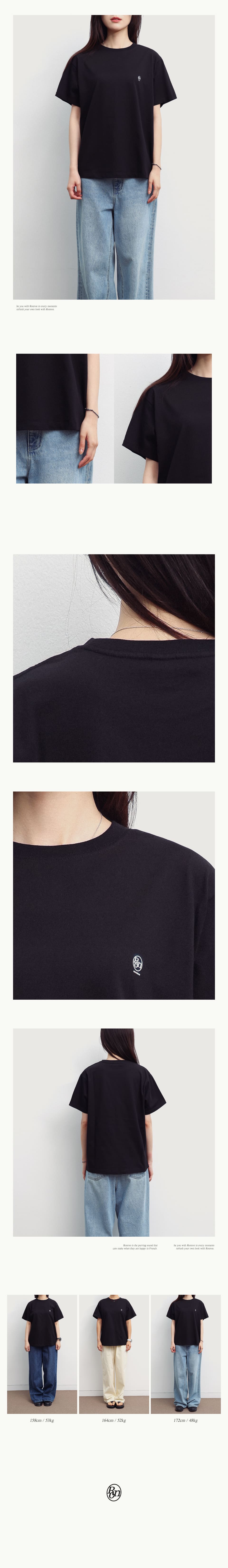 ◆RONRON◆ CIRCLE LOGO BASIC FIT T SHIRT BLACK MUSINSA公式 | RONRON CIRCLE LOGO BASIC FIT T SHIRT BLACK