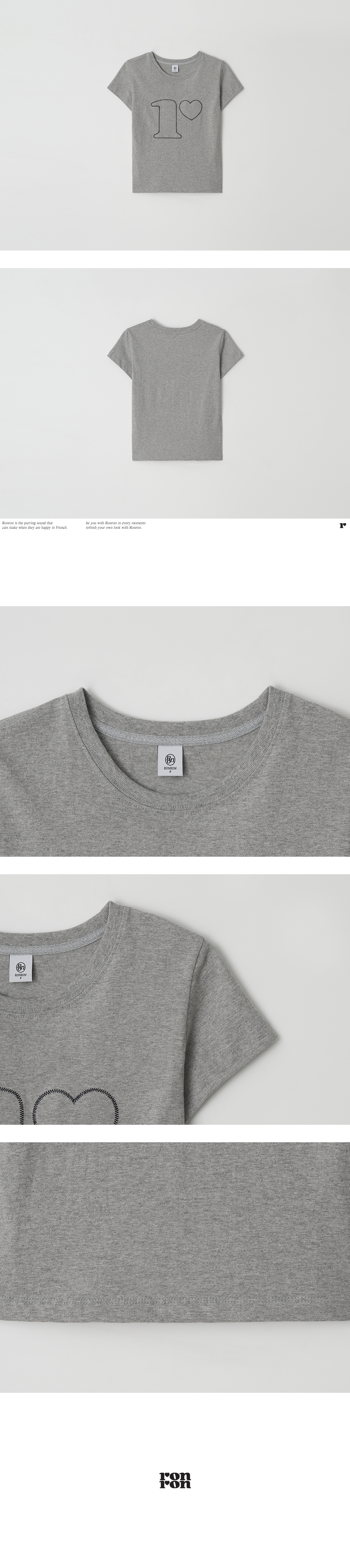 【RonRon】 R STITCH SHORT SLEEVE T SHIRT 2色 R STITCH SHORT SLEEVE T SHIRT BLACK - RONRON 론론