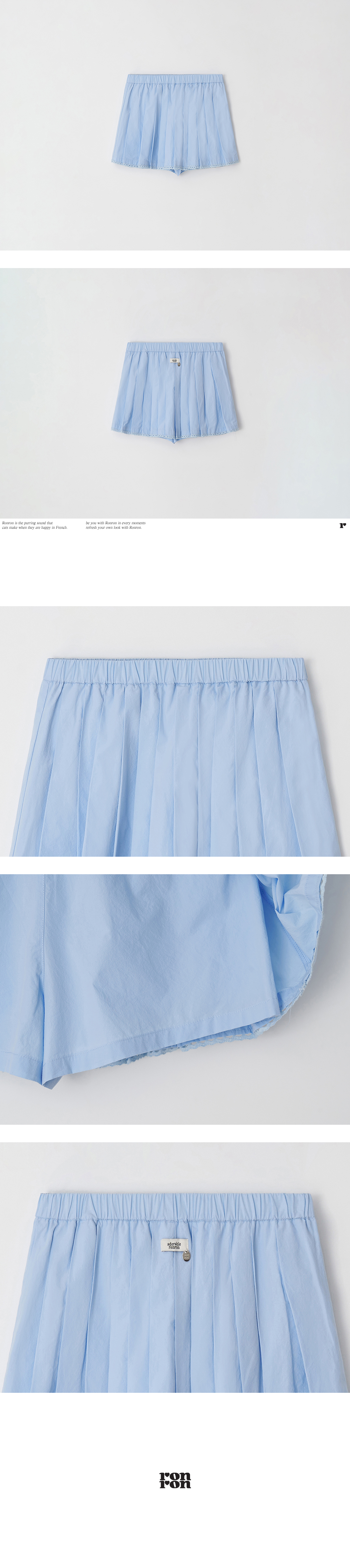 BABY PLEATED PANTSKIRT SOFT BLUE - RONRON 론론