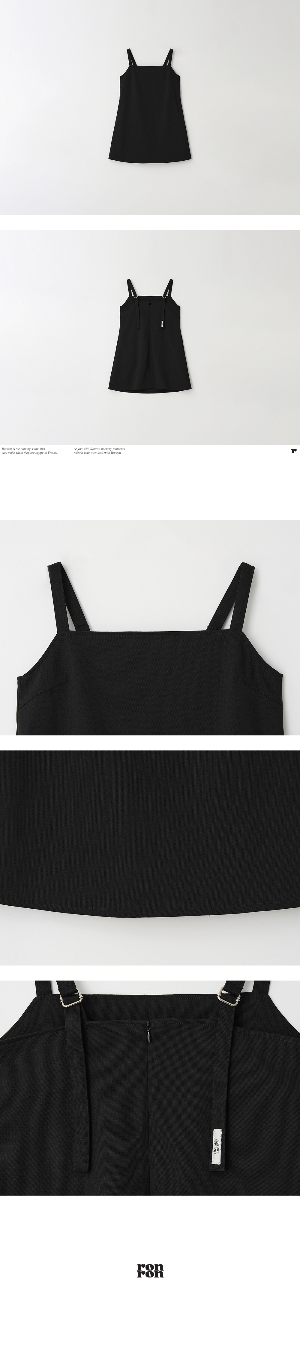 ワンピース RONRON SQUARE SUSPENDER DRESS BLACK RR25BOP4199BK MUSINSA | RONRON SQUARE SUSPENDER DRESS BLACK