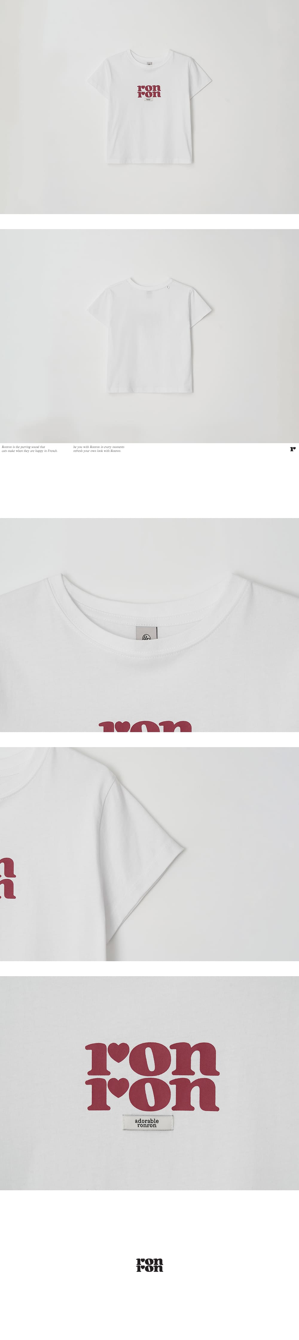 【RONRON】LABEL LOGO CROP T SHIRT LABEL LOGO CROP T SHIRT SOFT BLUE - RONRON 론론