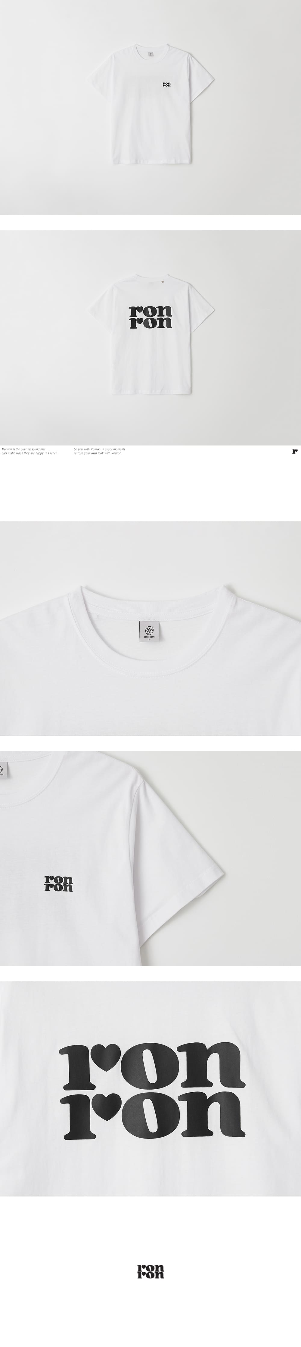Tシャツ・カットソー RONRON BACK LOGO BASIC FIT T SHIRT WHITE BLACK RR25BST4258WB MUSINSA | RONRON BACK LOGO BASIC FIT T SHIRT BLACK CREAM