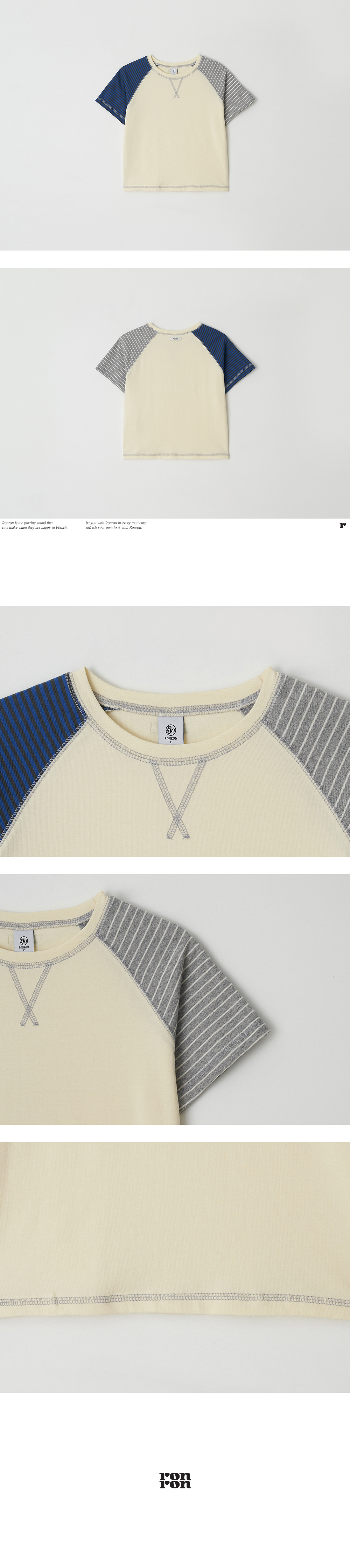ストライプ【RONRON】MULTI STRIPE STITCH RAGLAN T SHIRT ストライプ【RONRON】MULTI STRIPE STITCH RAGLAN T SHIRT MULTI