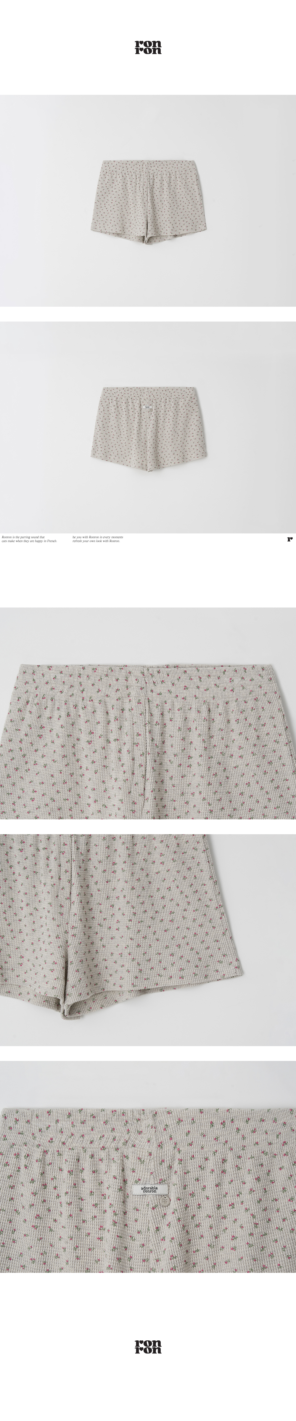 ★RONRON★ WALFFLE FLORAL SHORT PANTS MUSINSA | RONRON WALFFLE FLORAL SHORT PANTS WHITE