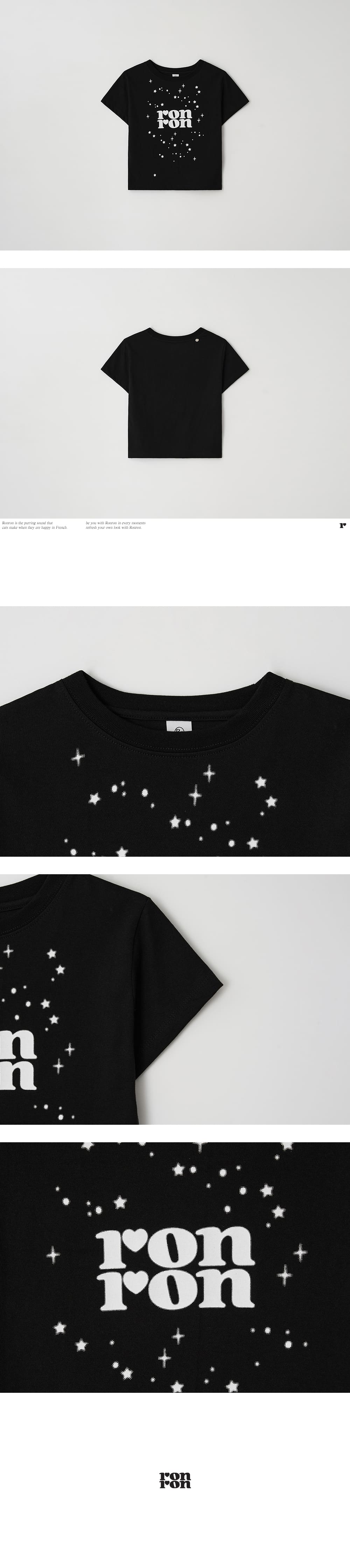 ★2025SS新作★RONRON★MILKI WAY CROP T SHIRT MUSINSA | RONRON MILKY WAY CROP T SHIRT BLACK