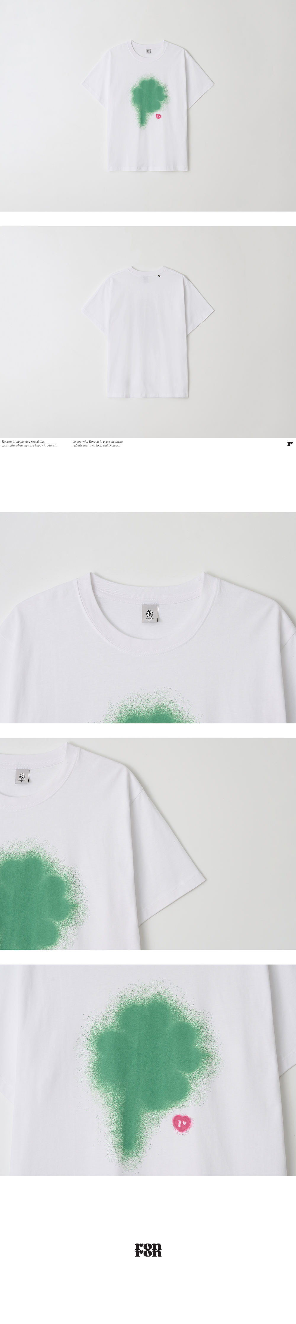 Tシャツ・カットソー RONRON AIRBRUSH CLOVER T SHIRT WHITE RR25BST4296WH MUSINSA | RONRON AIRBRUSH CLOVER T SHIRT WHITE