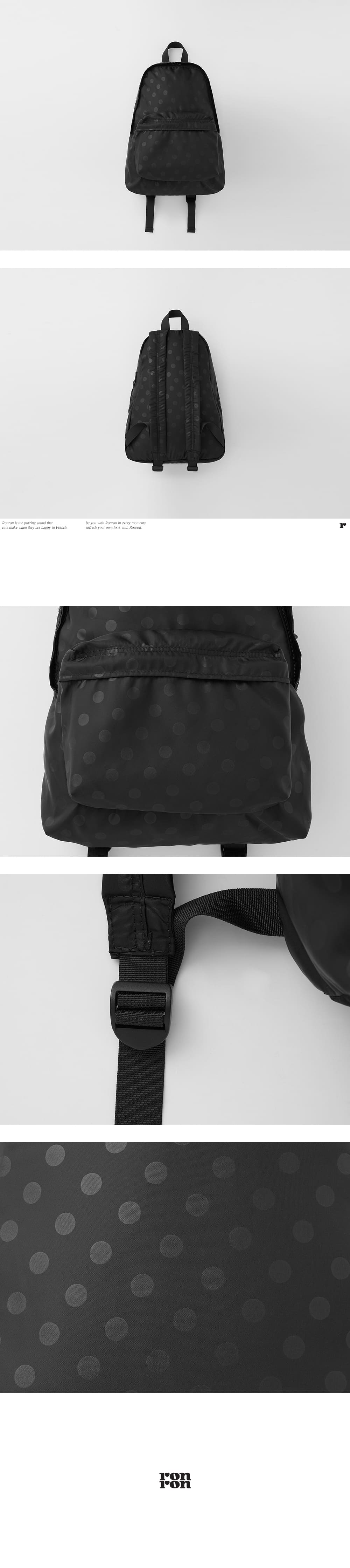 MINIMAL LIGHT BACKPACK BLACK DOT - RONRON 론론