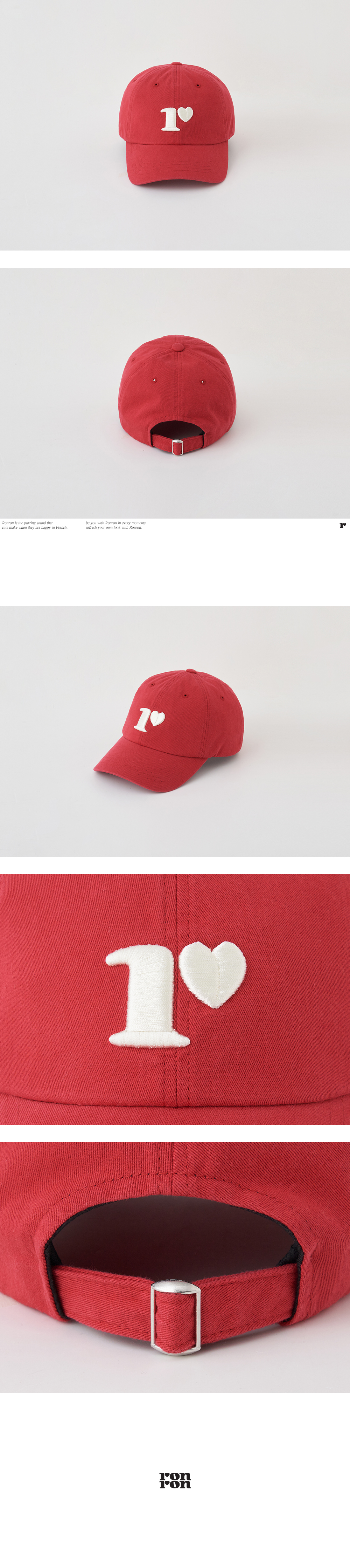 ★RONRON★ R BALL CAP RED R BALL CAP RED - RONRON 론론