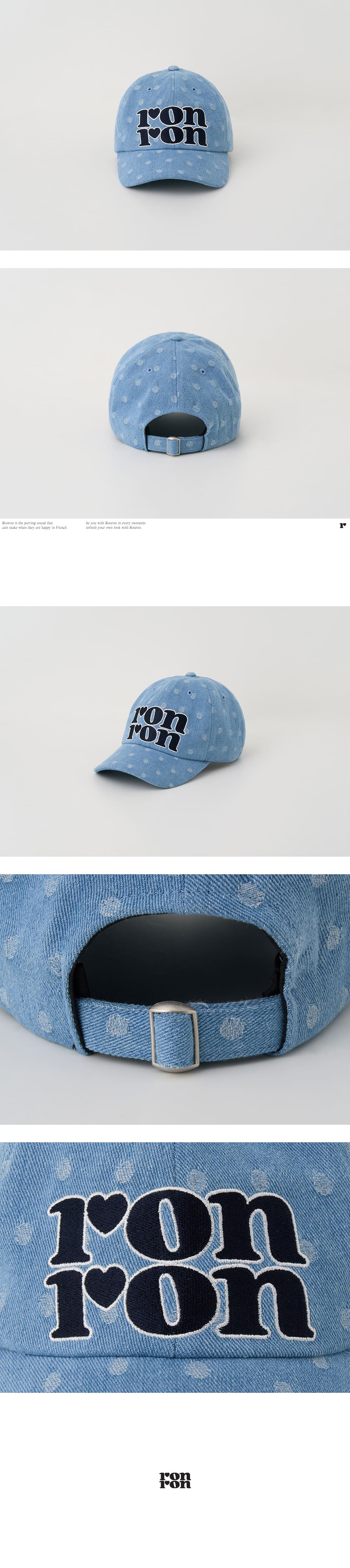 【RONRON】 DOT LOGO BALL CAP BLUE MUSINSA | RONRON DOT LOGO BALL CAP BLUE