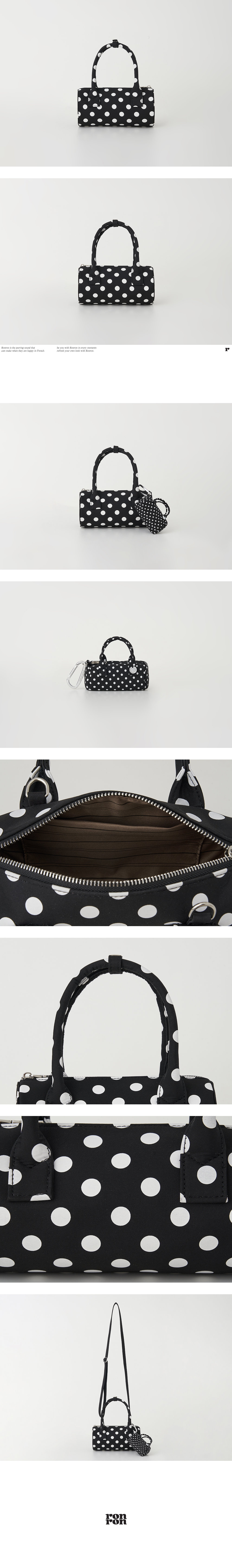 【RONRON】25SS/送料税込 ★ROUND MINI PETIT CROSS BAG★4COLOR MUSINSA | RONRON ROUND MINI PETIT CROSS BAG BLACK WHITE DOT