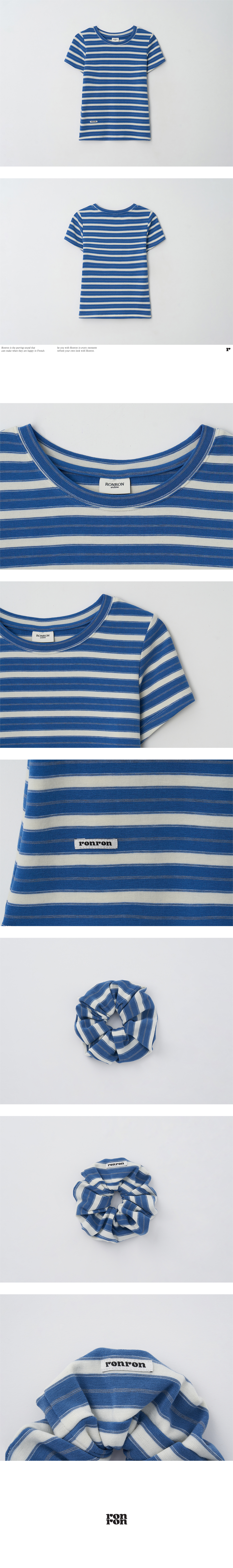 SCRUNCHIE SET SLIM FIT T SHIRT - 3 COLORS AS SHOWN