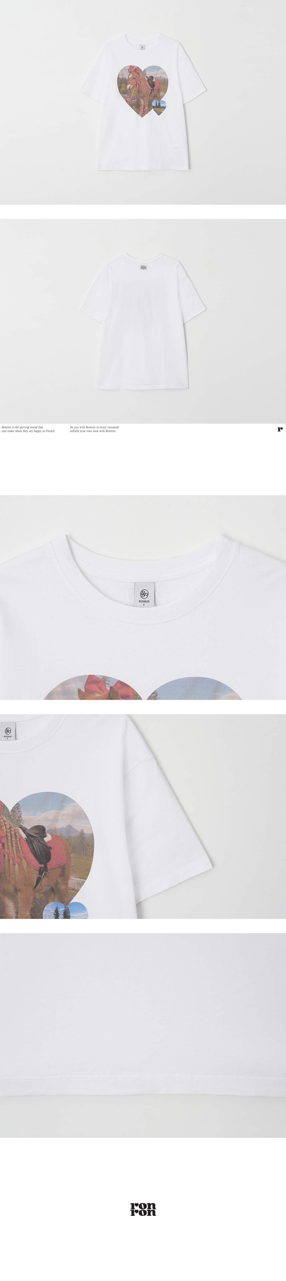 PONY HEART OVER FIT T SHIRT WHITE